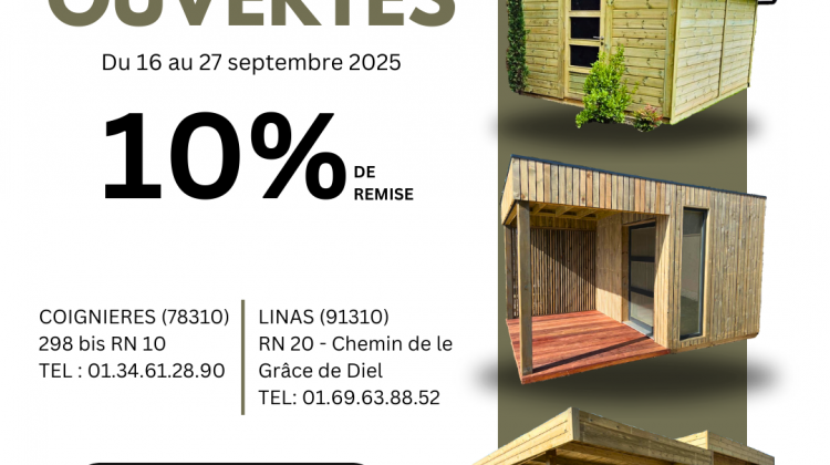 PORTES OUVERTES DE RENTRÉE – Jusqu’à -10% !