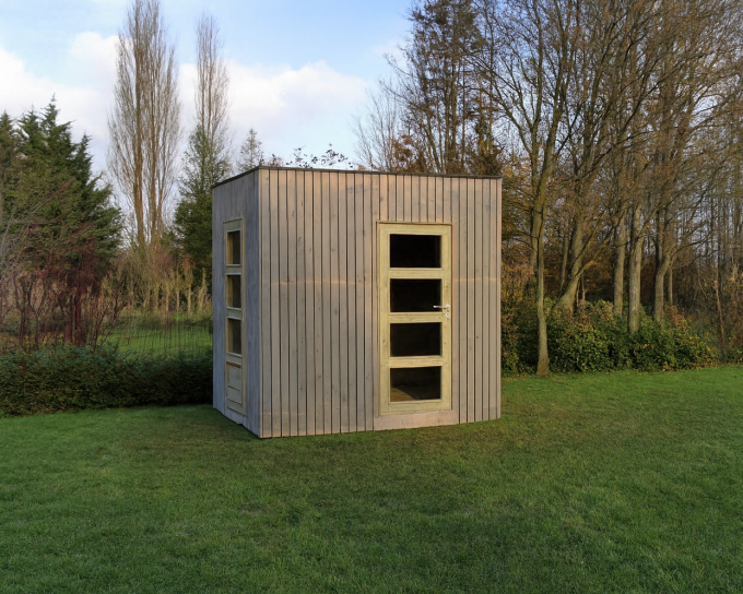 Abri de jardin QUADRO Ossature Bois  : Bardage SRN 20x70 gris | 2,5x2m |EPDM collé