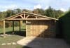 Garage carport Anjou en bois madrier