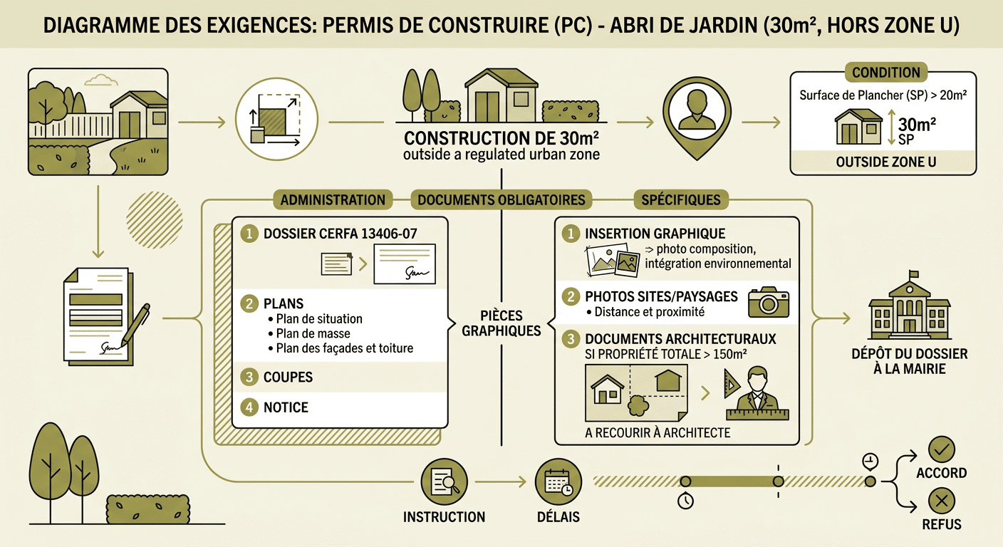 Documents requis pour PC d'un 30 m²