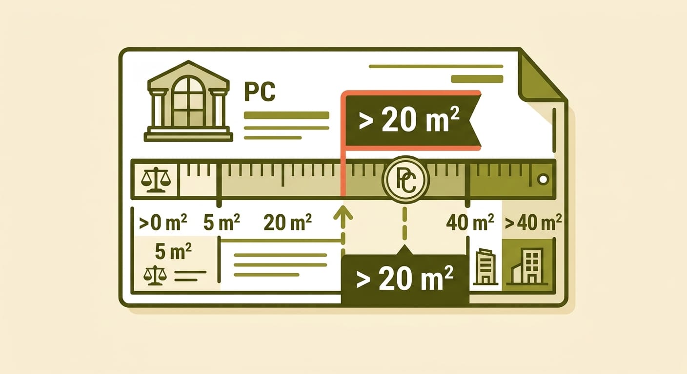 Permis de construire obligatoire au-delà de 20 m²