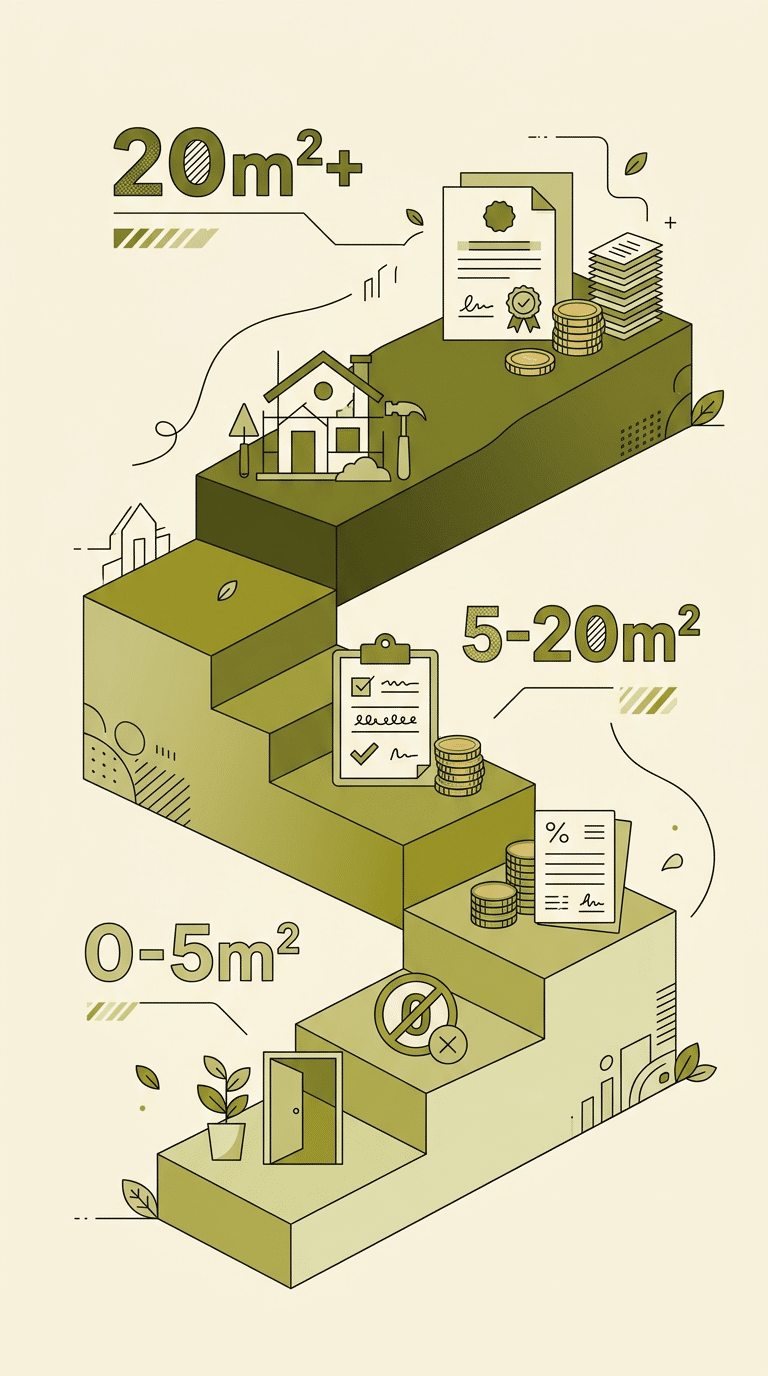Les trois marches du seuil de taxation des abris