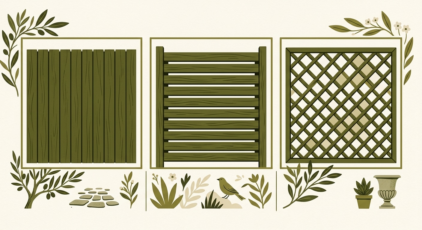 Trois modèles classiques de brise-vue bois