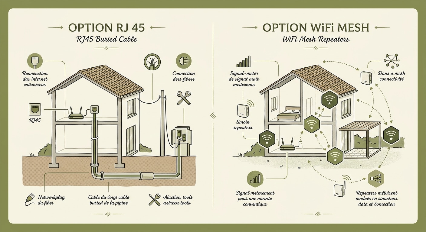 Deux options de connexion internet pour le bureau