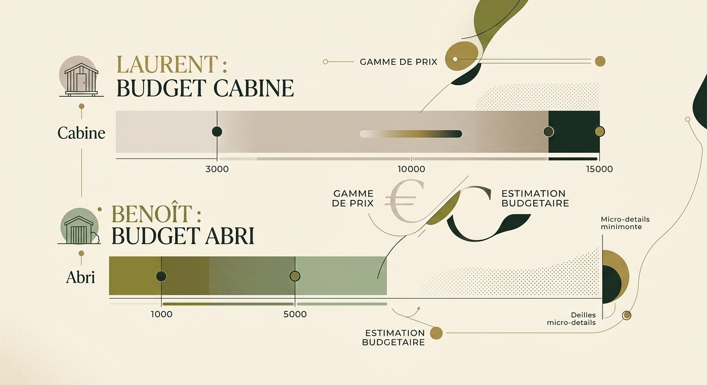 Comparaison de budget cabane vs abri