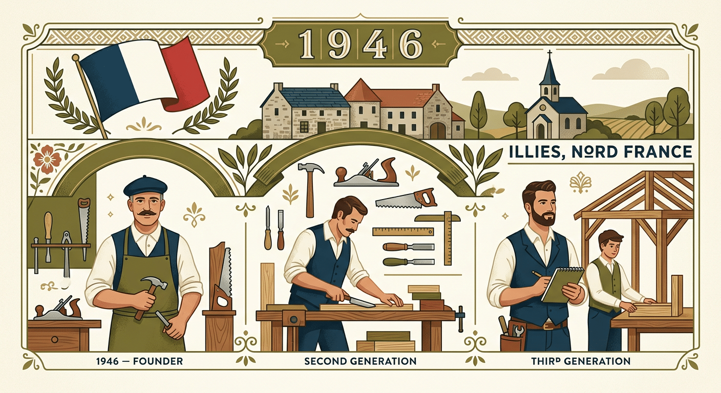 L'héritage Cerisier depuis 1946 à Illies (Nord)