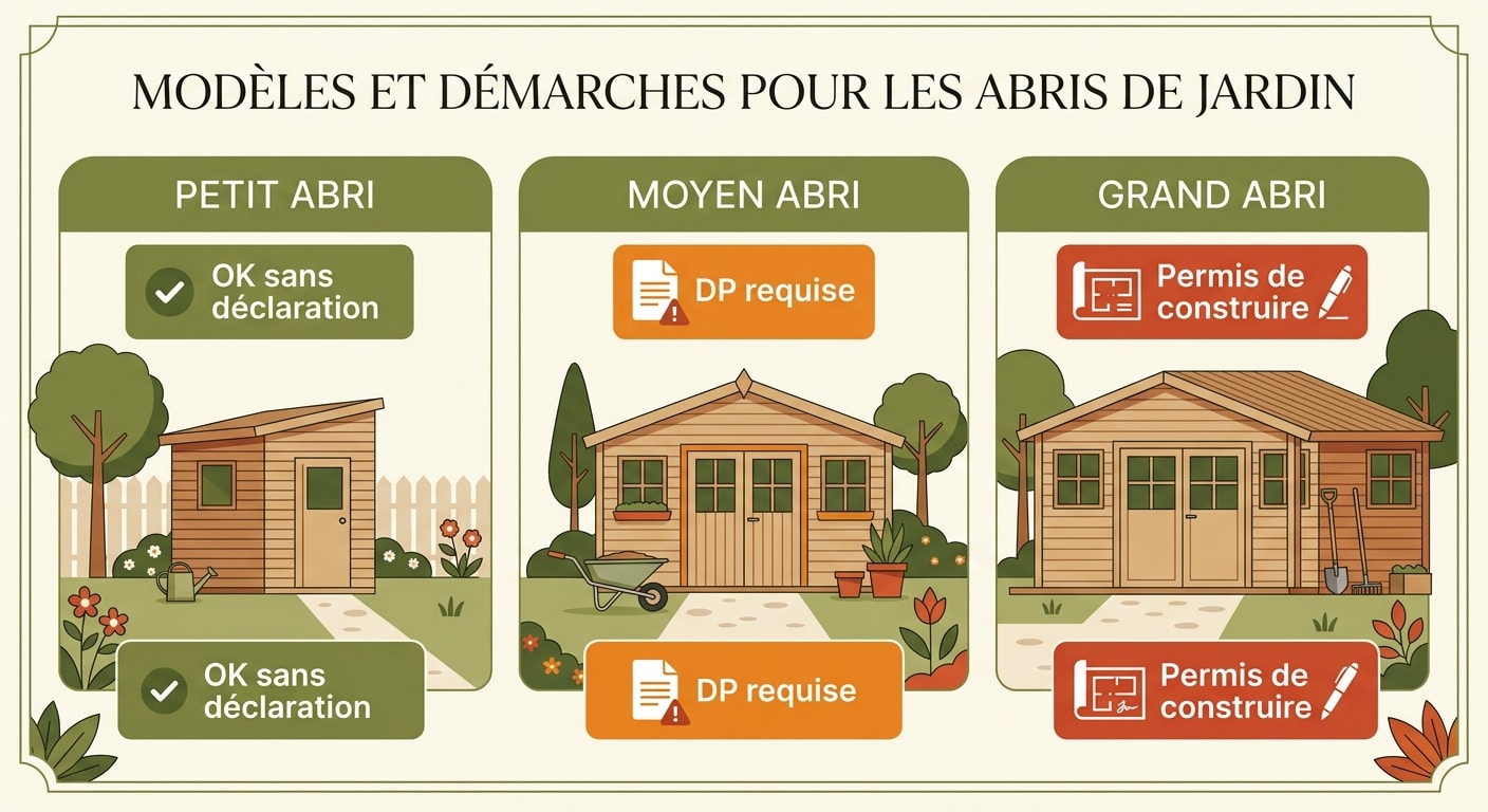 Les trois seuils réglementaires : moins de 5 m², de 5 à 20 m², plus de 20 m²