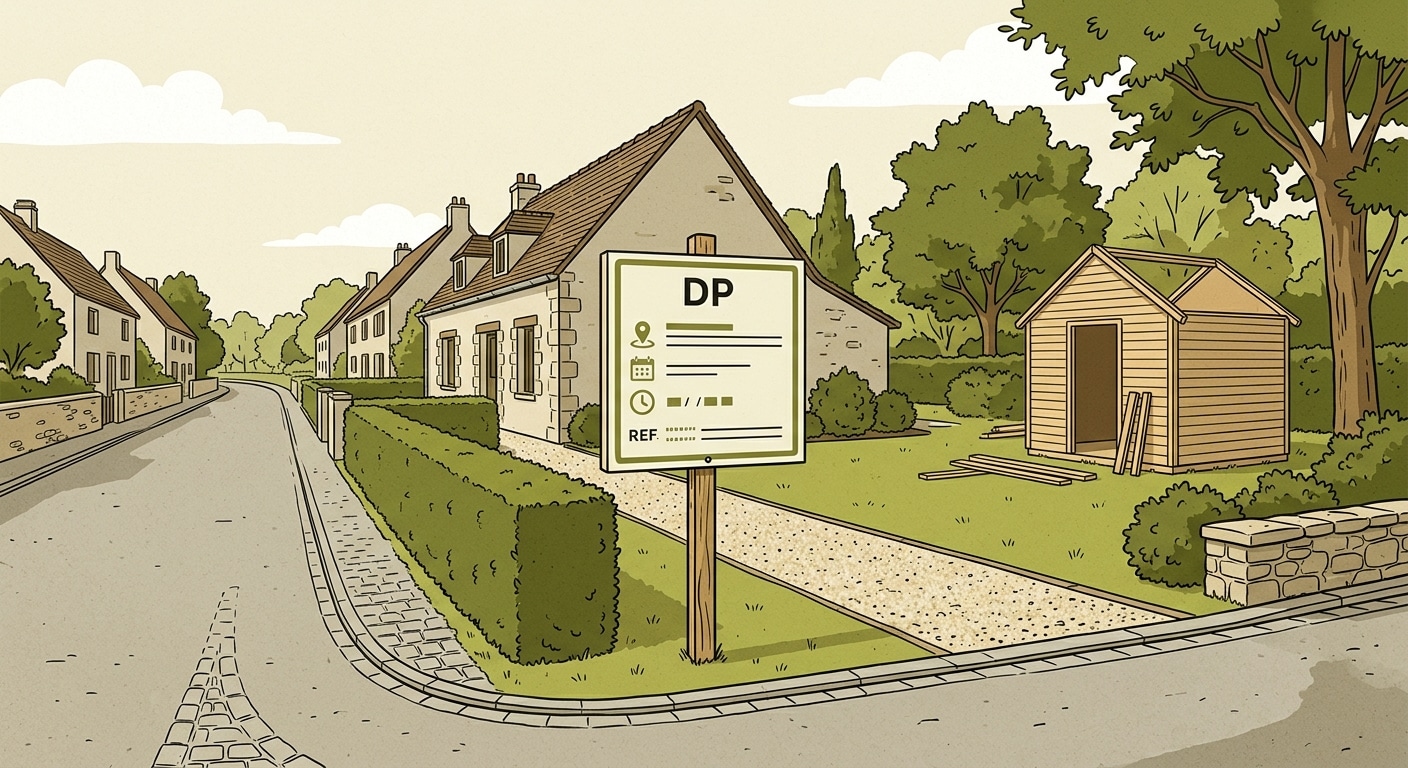 Affichage réglementaire sur le terrain après autorisation