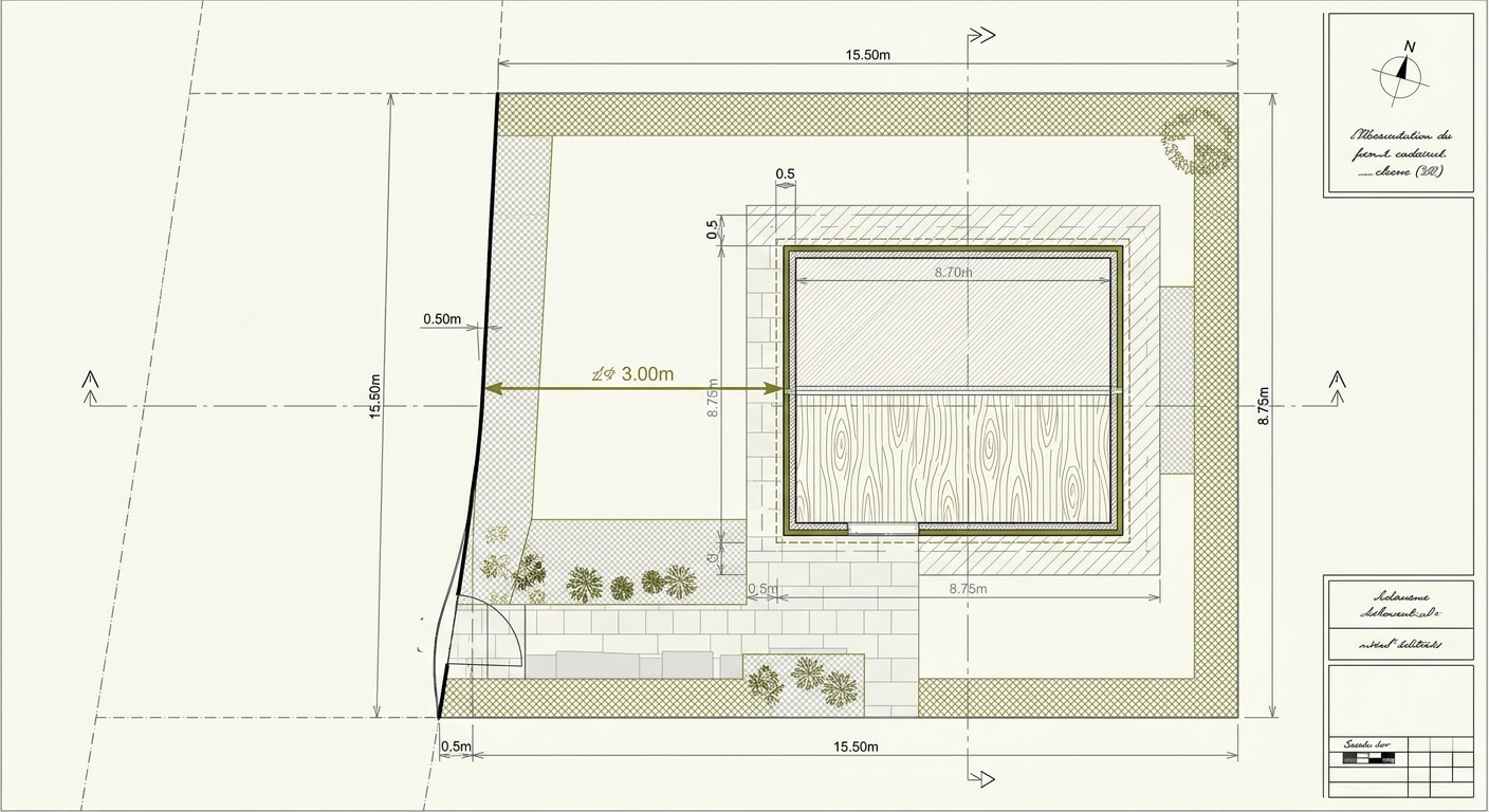 Schéma de la règle des 3 mètres en RNU