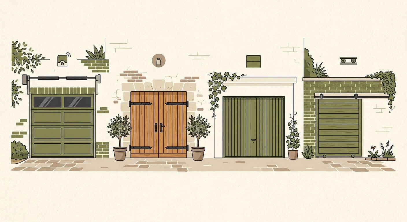 Quatre options de portes pour garage 1 voiture