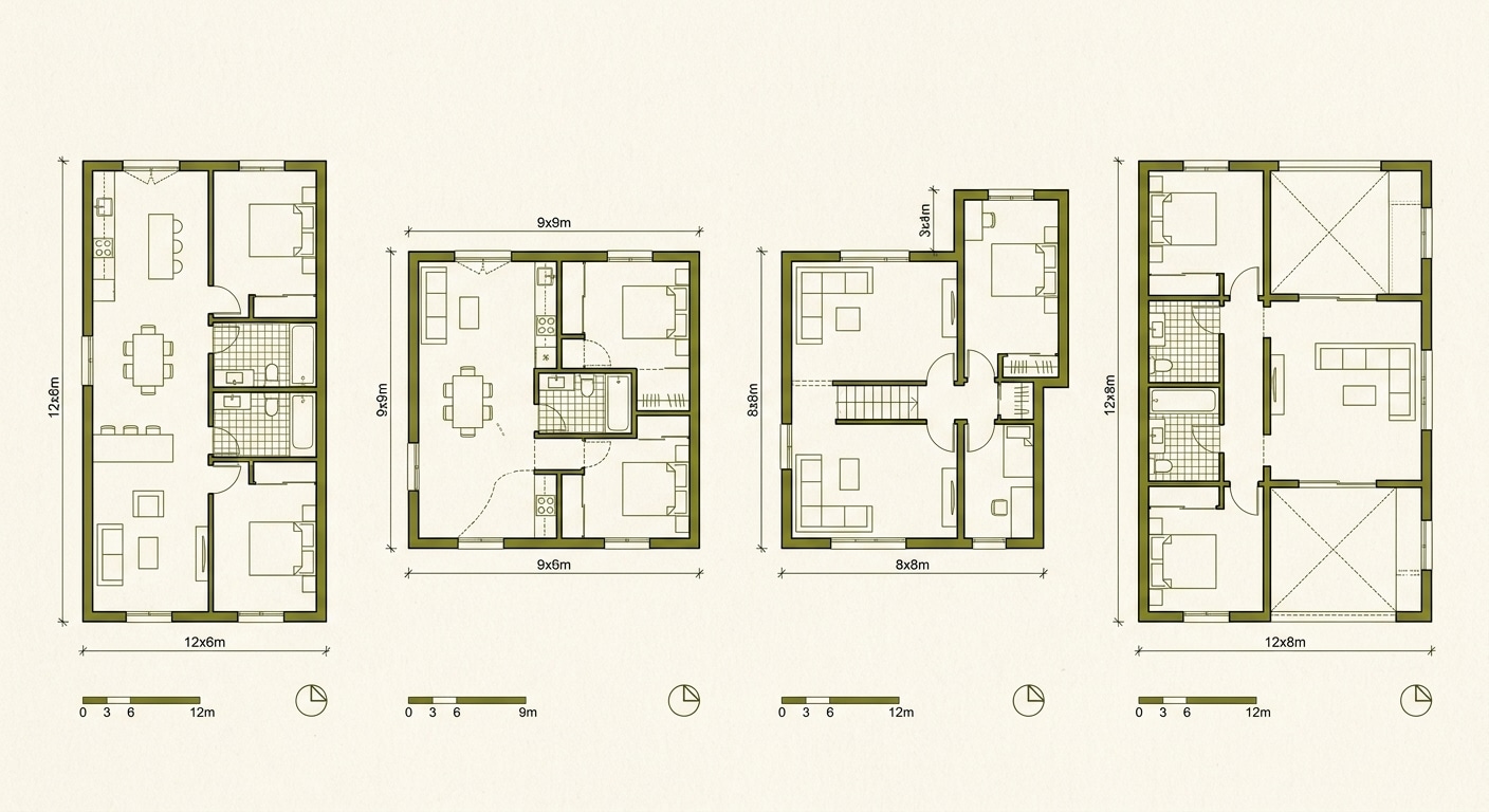 Quatre configurations possibles pour un garage bois 4 voitures