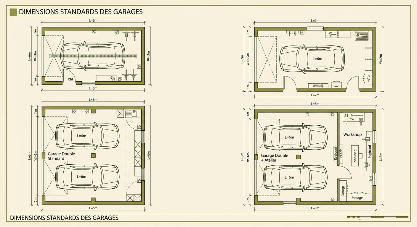 Quatre formats de garage bois sur mesure