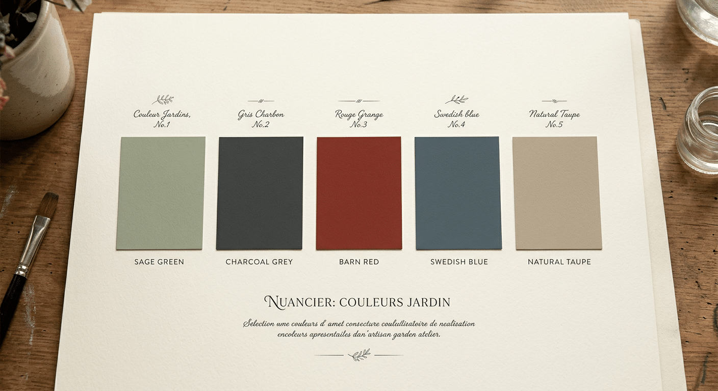 Cinq teintes classiques pour un abri de jardin