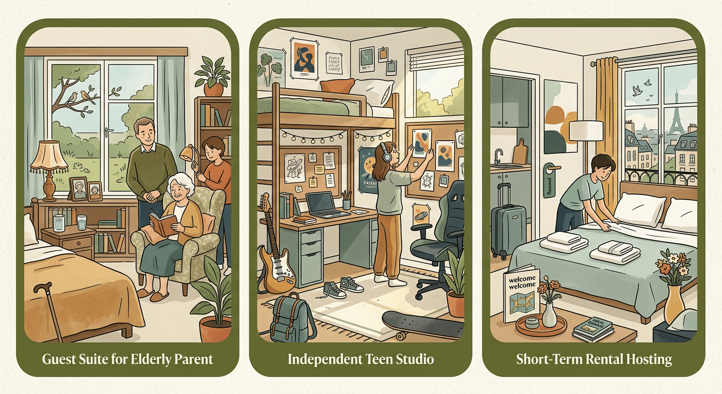 Trois usages principaux d'un studio 25 m²