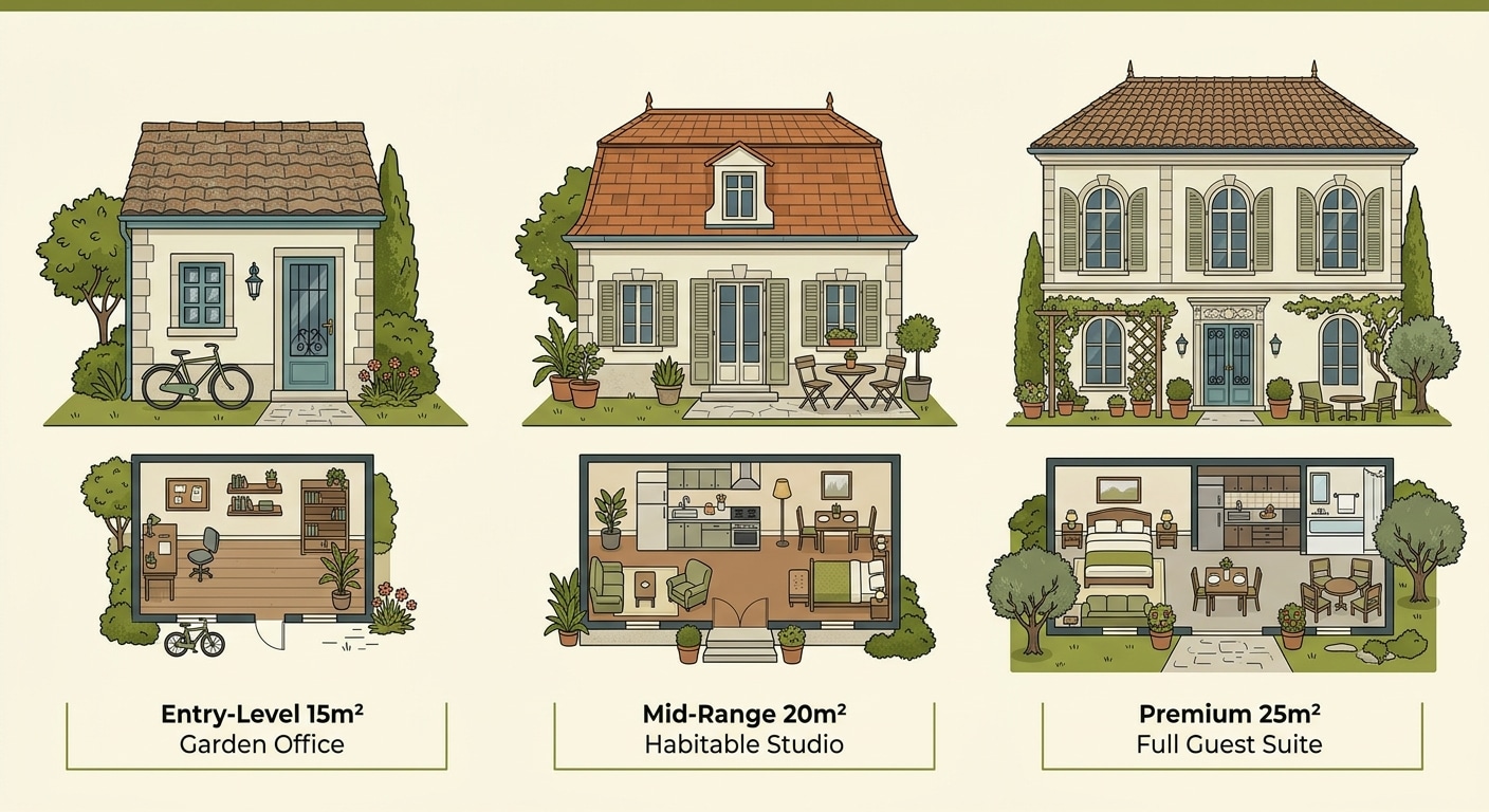 Trois niveaux de gamme studio de jardin Cerisier