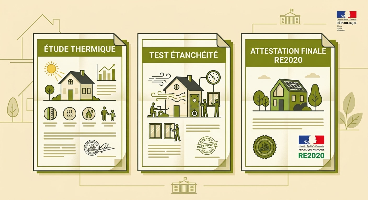 Les trois attestations RE2020 obligatoires